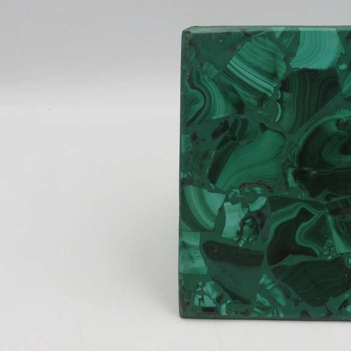 VIntage Malachite stone pyramid sculpture