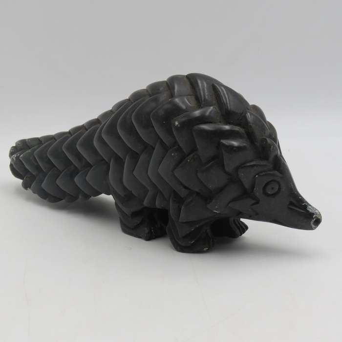 Vintage Soapstone Pangolin carving sculpture