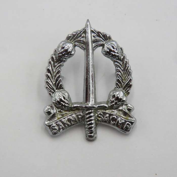 SA Corps of Military Police cap and collar badge