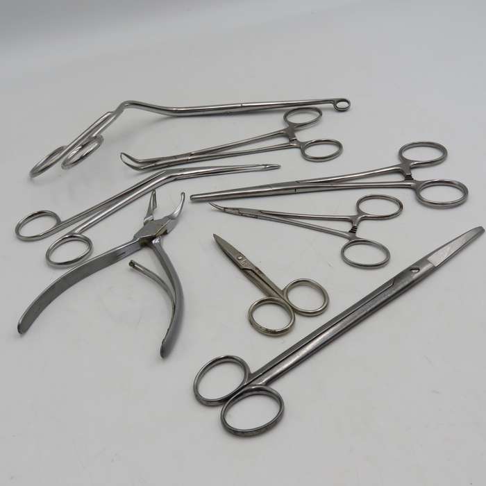 Lot of 10 Dentist and Doctors Tools - Stainless steel