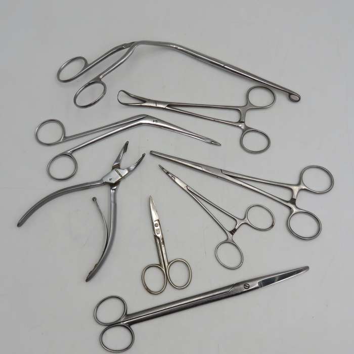 Lot of 10 Dentist and Doctors Tools - Stainless steel