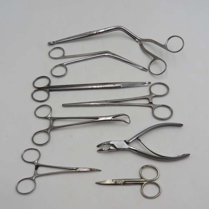 Lot of 10 Dentist and Doctors Tools - Stainless steel