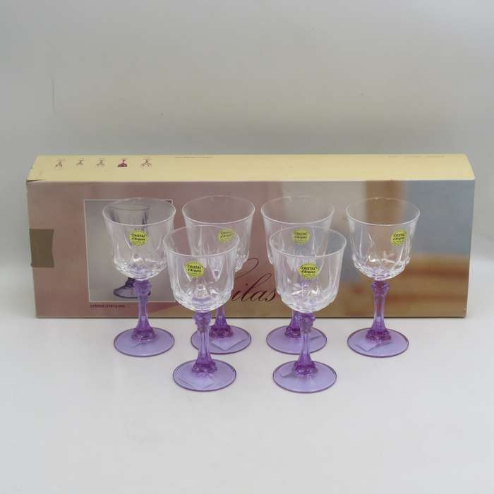 Vintage Set of 6 crystal glasses in original box
