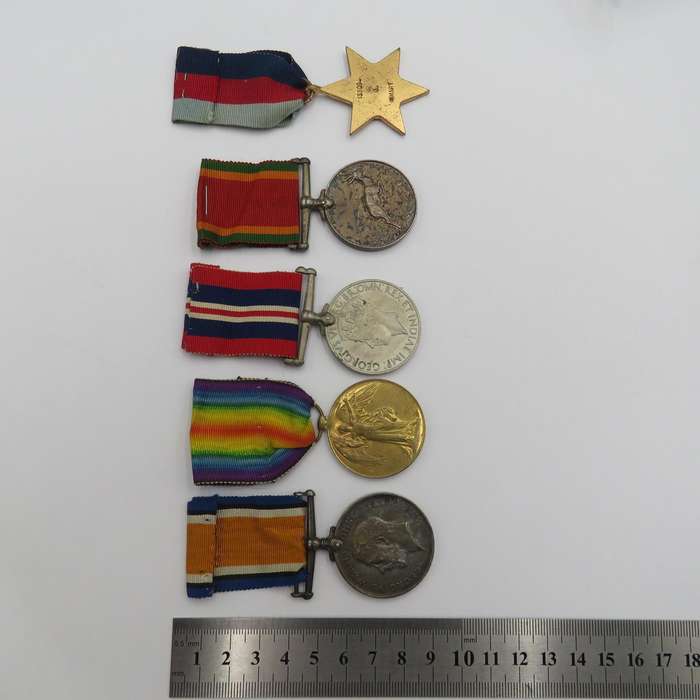 WW1 and WW2 Father and son meal set - Cpl. W. Smart, 1st S.A.H and 133094 A. Smart