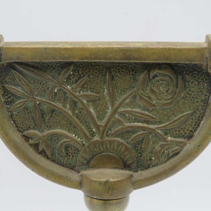 Antique brass stand for fire tools