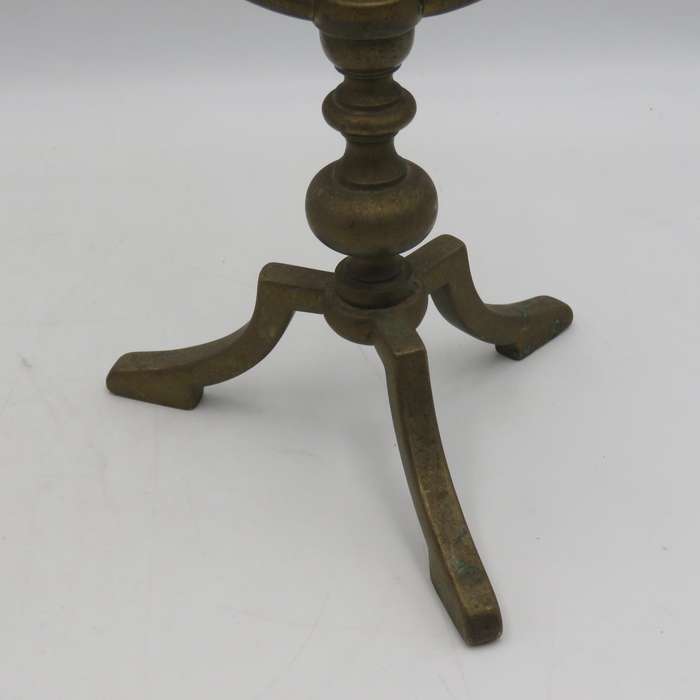 Antique brass stand for fire tools