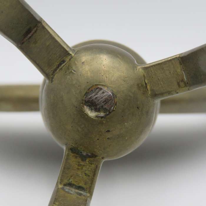 Antique brass stand for fire tools