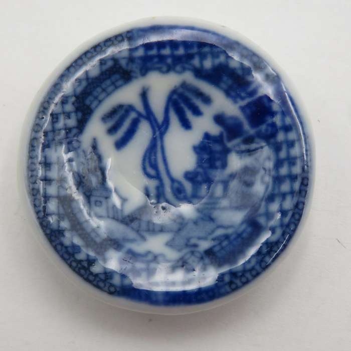 Vintage Willow Pattern porcelain salesman samples - 4 pieces