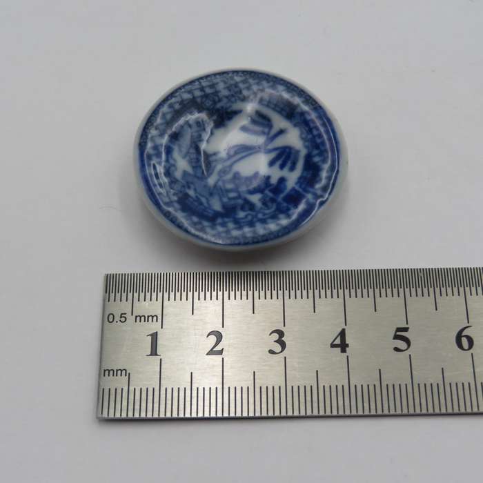 Vintage Willow Pattern porcelain salesman samples - 4 pieces