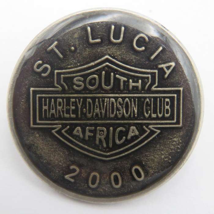 Harley Davidson 2000 & 2003 St Lucia Rally badges