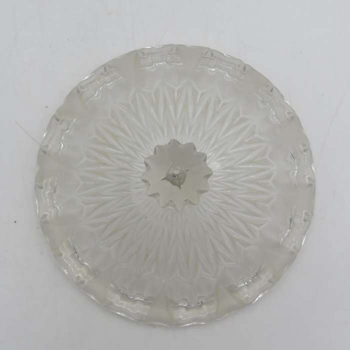 Vintage glass bowl with collection of mini glass vegetables - some has damage