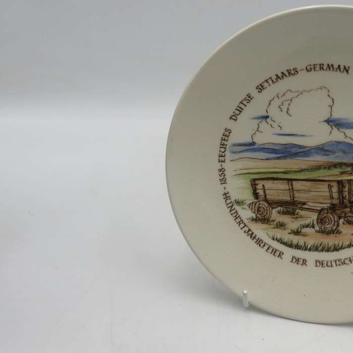 1858-1958 German Settlers Centenary porcelain plate