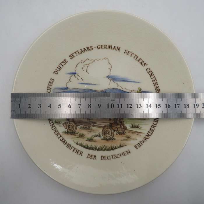 1858-1958 German Settlers Centenary porcelain plate