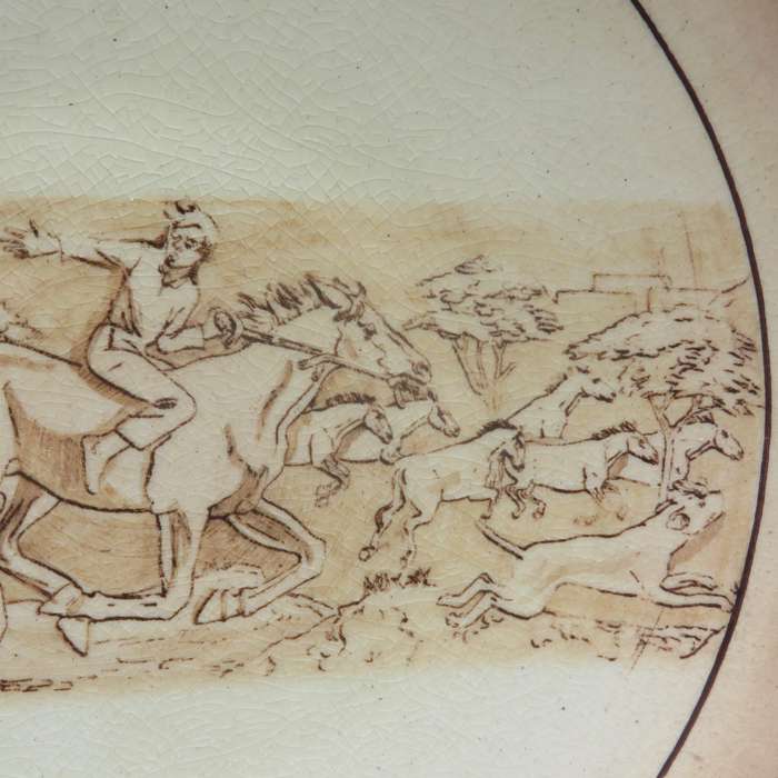 Die kindermonument - Bloemfontein - Paneel Petrus Bezuidenhout porcelain plate - Drostdy ware