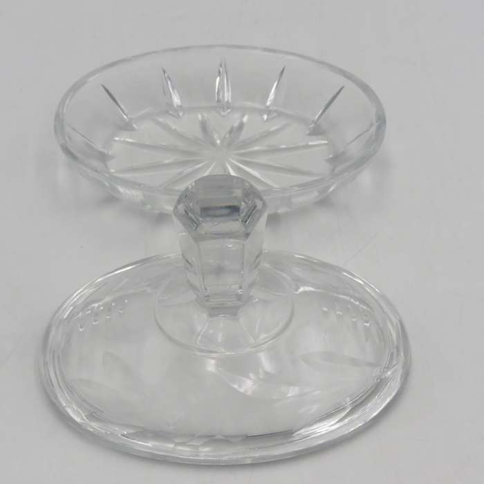 Vintage cutglass crystal dressing table trinket box