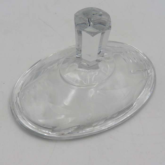 Vintage cutglass crystal dressing table trinket box