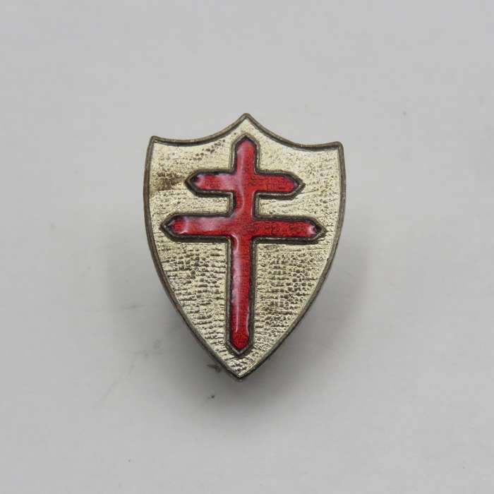 Free French forces cross lapel pin