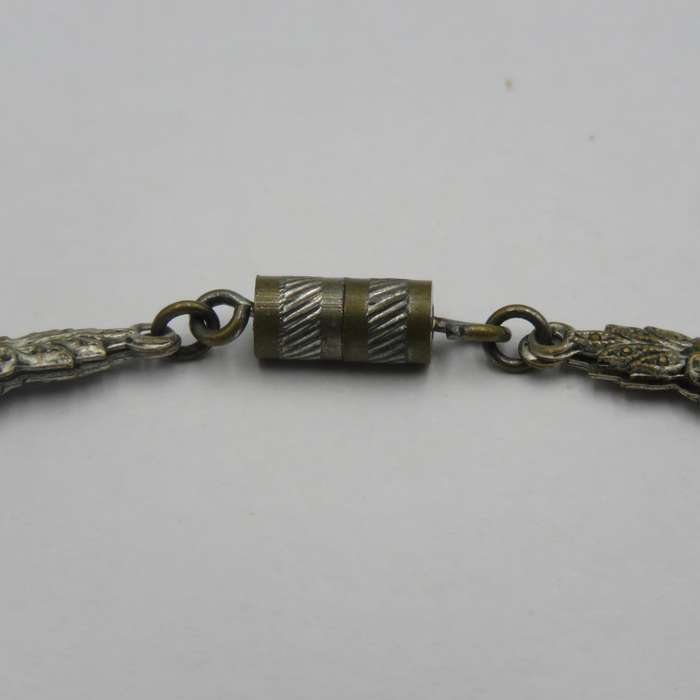 Vintage Czech glass arte deco necklace - Two stones missing
