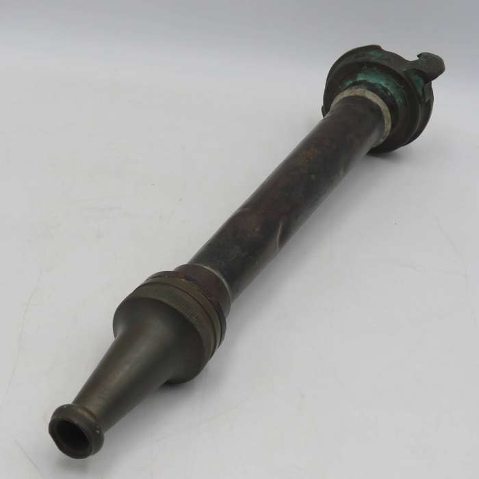 Antique brass fire hose nozzle
