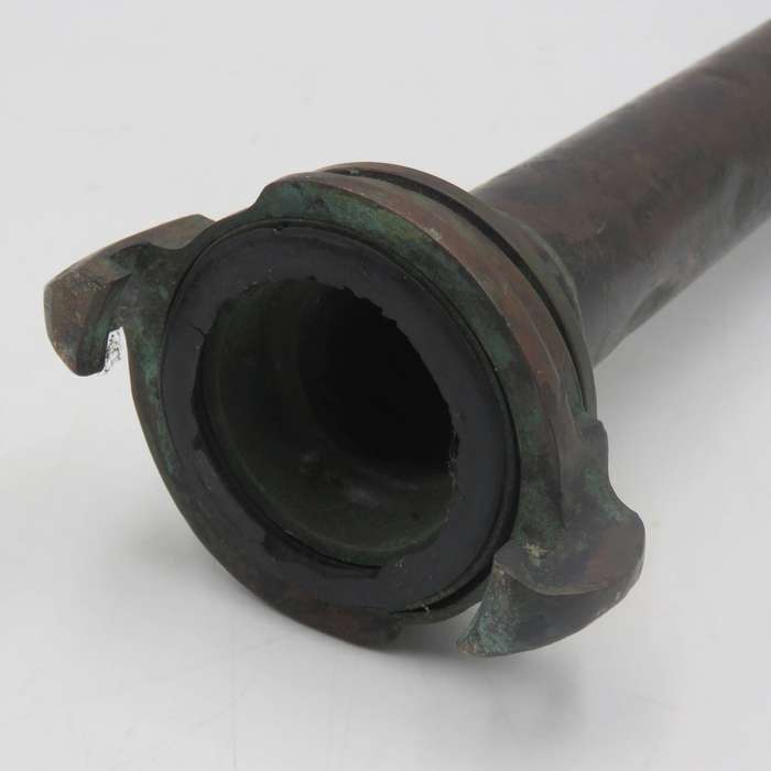 Antique brass fire hose nozzle