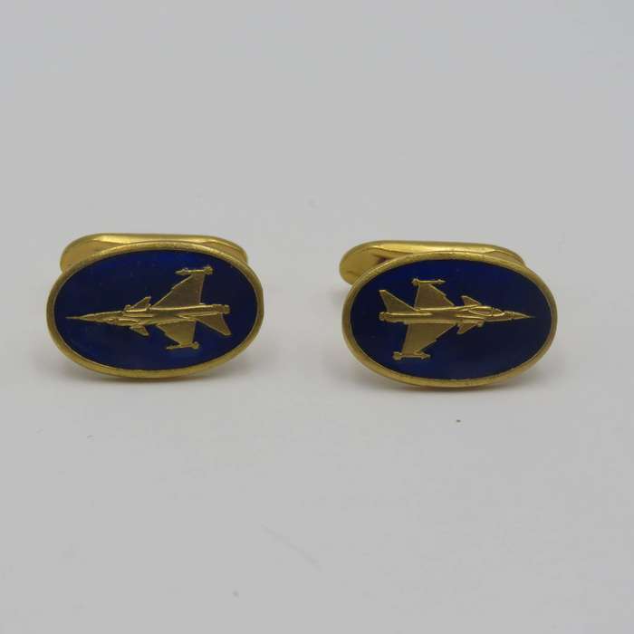 Set of Fighter jets cufflinks and tie clip