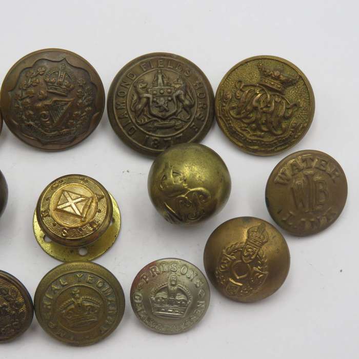 Lot of 15 Military uniform buttons - scarcer types