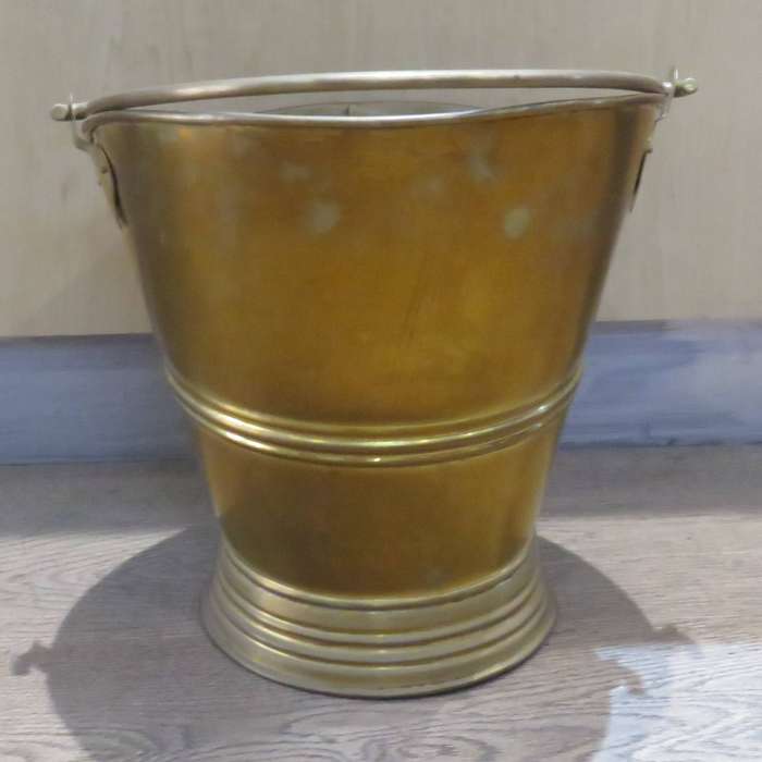Vintage brass coal scuttle bucket