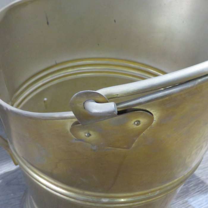 Vintage brass coal scuttle bucket