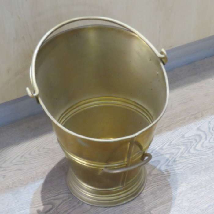Vintage brass coal scuttle bucket