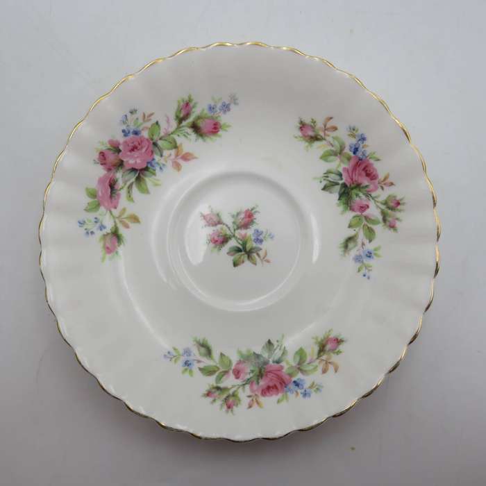 Royal Albert Moss Rose porcelain breakfast cup and saucer