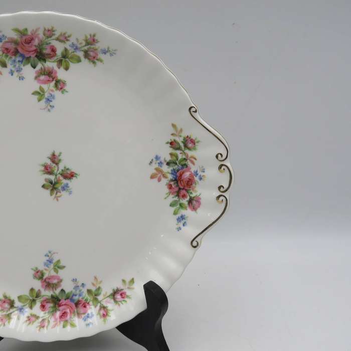 Royal Albert Moss Rose porcelain cake plate