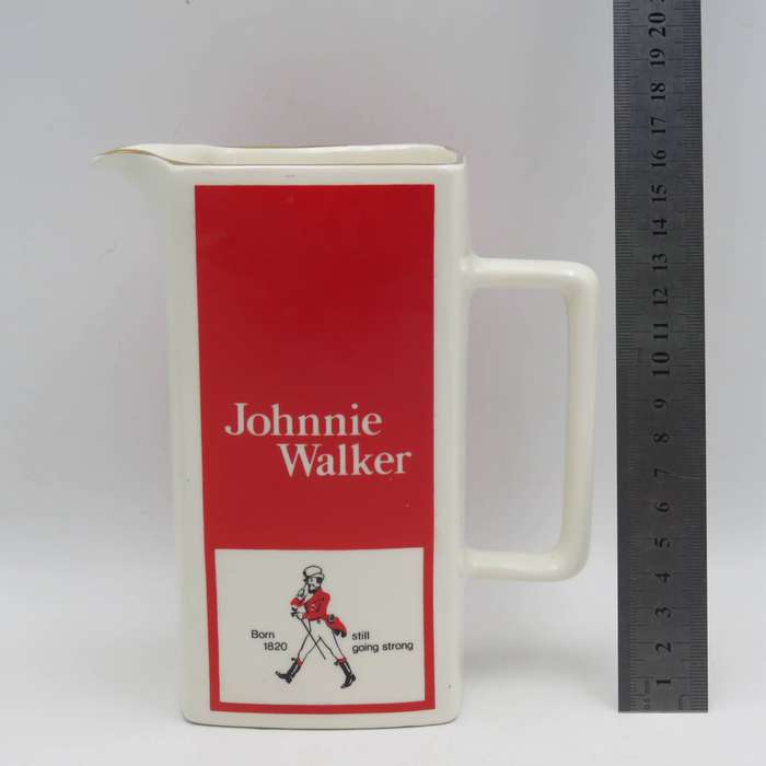 Vintage Johnnie Walker whisky porcelain pitcher