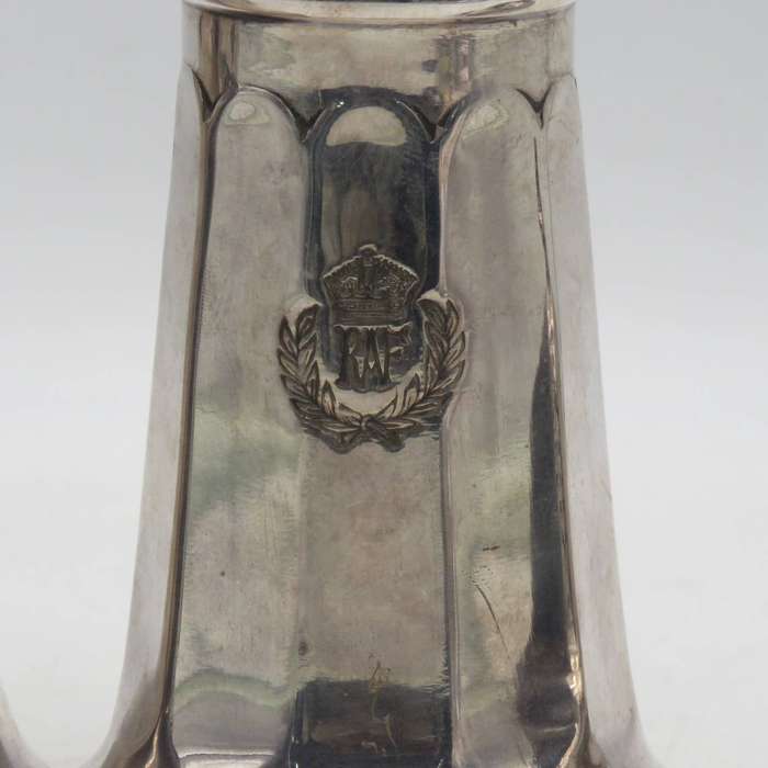 Pair of WW2 Royal Air Force silverplated sugar casters from officers mess in Singapore
