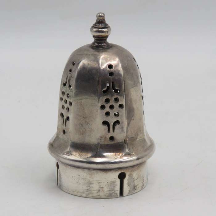 Pair of WW2 Royal Air Force silverplated sugar casters from officers mess in Singapore