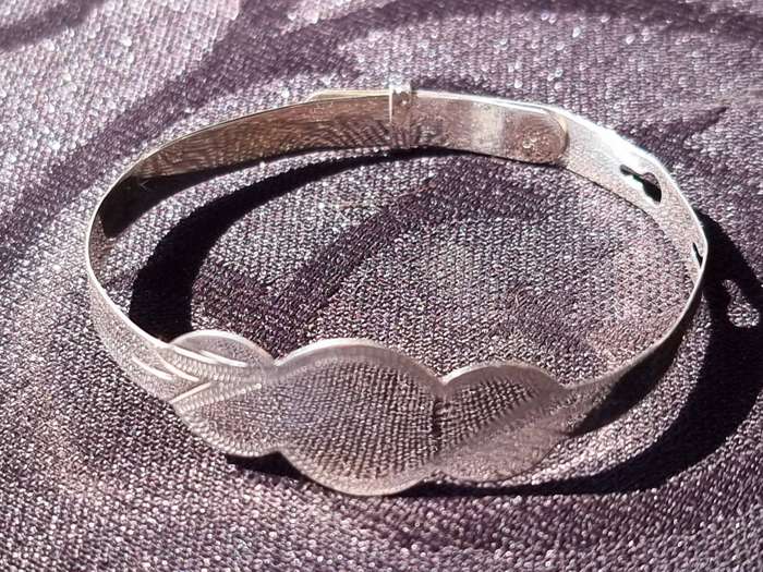 Sterling Silver 925 Baby Bangle. ( Genuine Silver. )