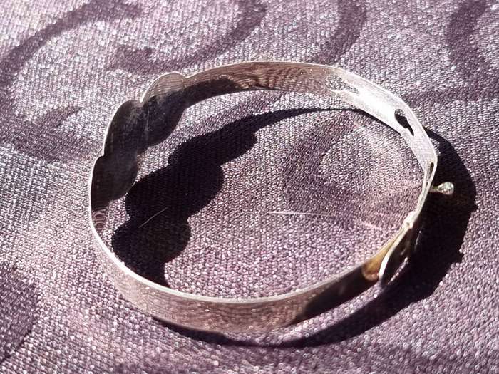 Sterling Silver 925 Baby Bangle. ( Genuine Silver. )