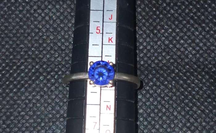 Benitoite Ring