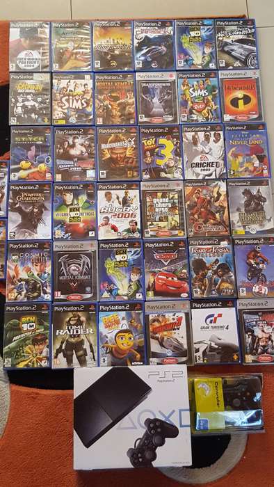 WOW !!! CHECK THIS OUT !!!! PLAYSTATION 2 BUNDLE - CONSOLE /GAMES/CONTROLLER/MEMEORY CARD