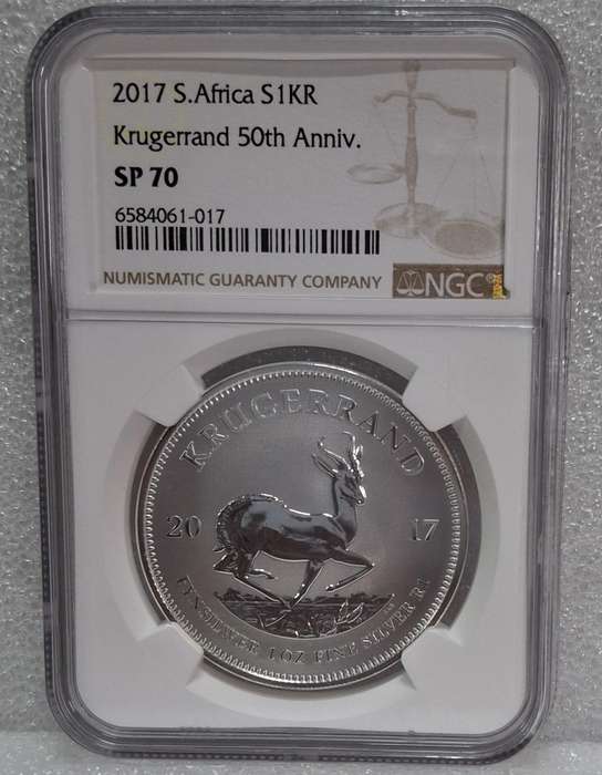 2017 SILVER  1OZ KRUGER RAND -SP70