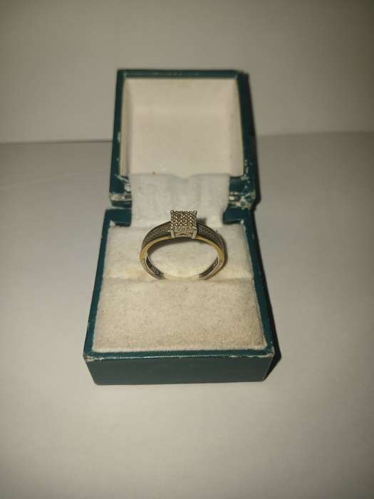 Ring Silver and Gold diamond Ring (925)