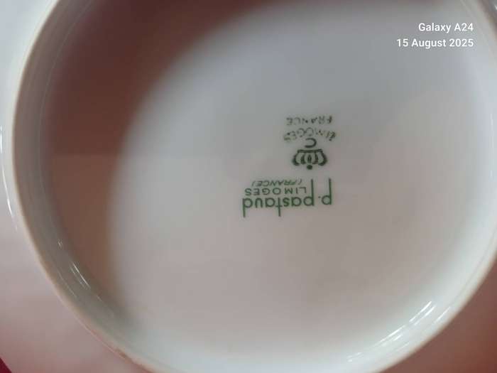 4x P. Pastaud Limoges side plates and cheese plate.