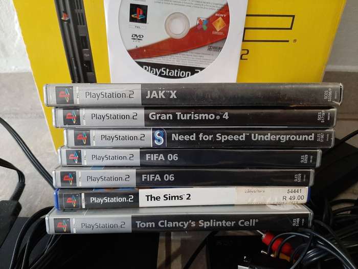 2x Original Sony Playstation 2 Slim's + 3 Controllers + 8 Games & more - Great Working Condition