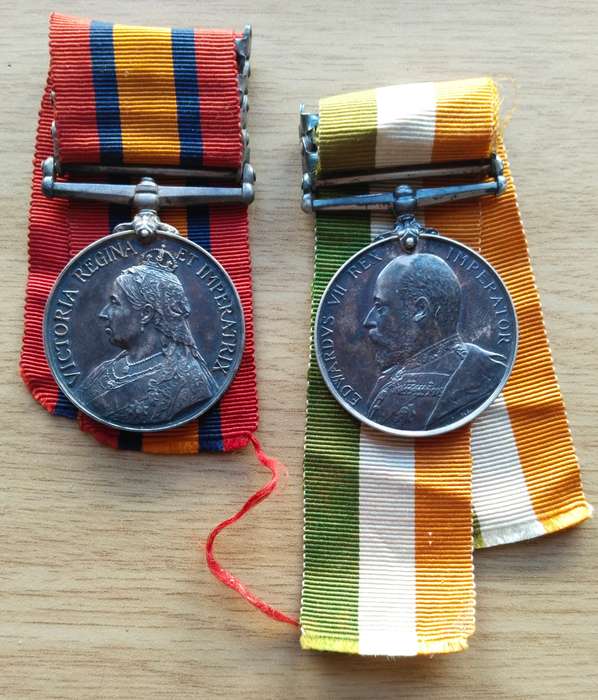 Anglo Boer War Group Medals Awarded to 2327 PTE.J. BARCLAY I: CAM'N: H' DRS: