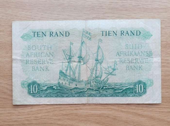 South Africa G Rissik old R10 Bank Note. (354)