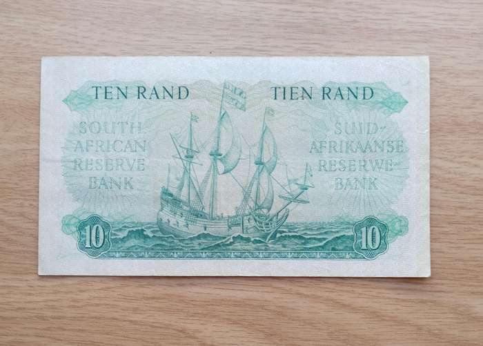 South Africa G Rissik old R10 Bank Note. (608)