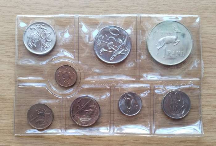 South Africa 1976 Silver One Rand UNC Coin Set.