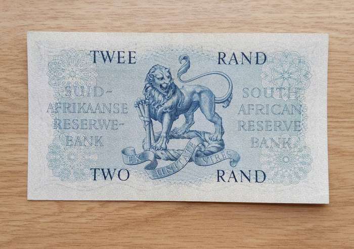 South Africa G. Rissik Great Condition Old R2 Bank Note. (777)