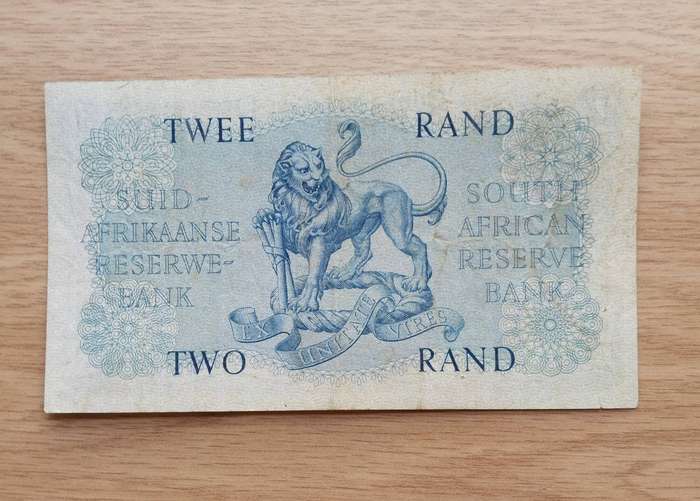 South African G. Rissik Better Grade old R2 Bank Note. (330)