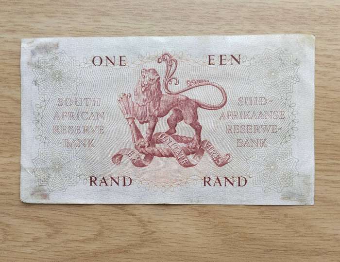 South African G. Rissik old R1 Bank Note. (295)