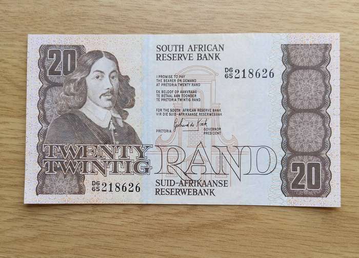 South African de Kock old R20 Bank Note. Great Condition. (626)